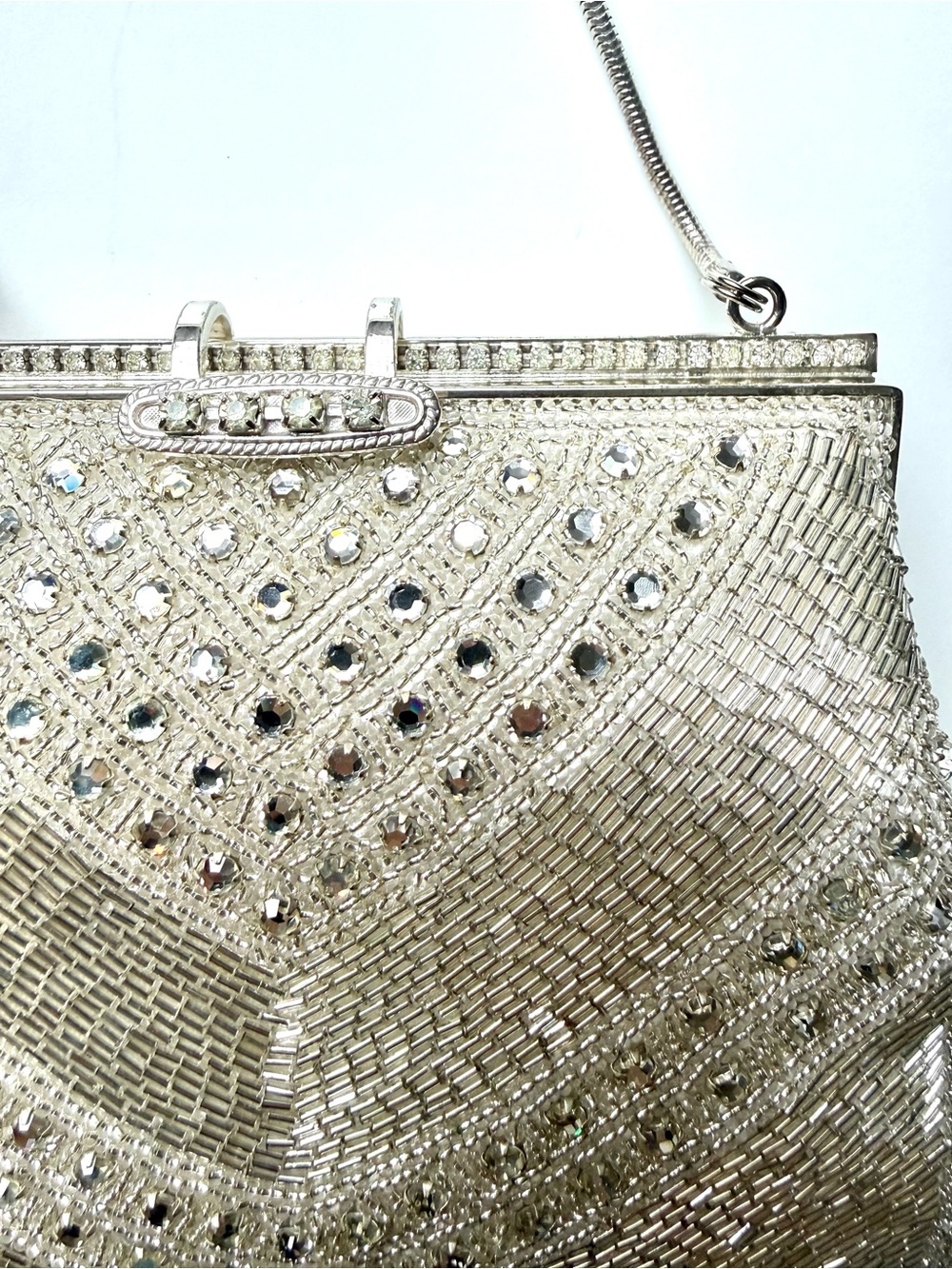 Vintage Hashimoto/Takashimaya Japanese glass-beaded evening purse